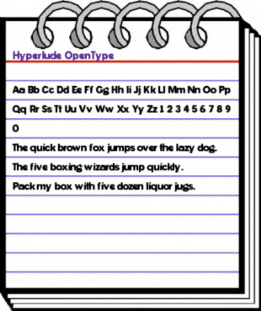 Hyperlude Regular animated font preview
