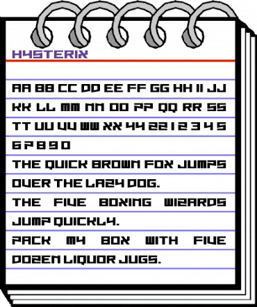 Hysterix Regular animated font preview Hysterix Regular animated font preview