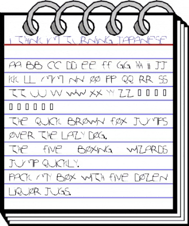 I Think Im Turning Japanese Regular animated font preview I Think Im Turning Japanese Regular animated font preview