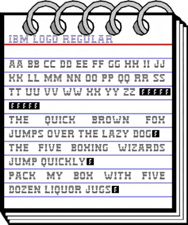 IBM Logo Regular animated font preview