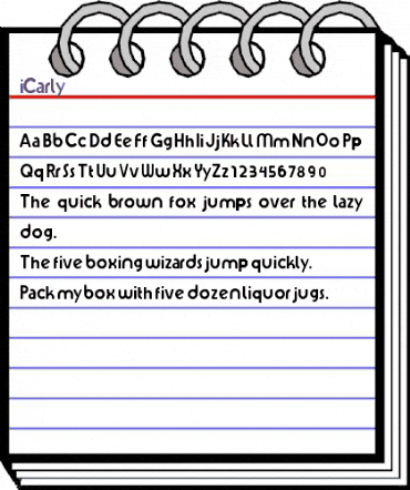 iCarly Regular animated font preview