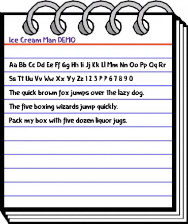 Ice Cream Man DEMO Regular animated font preview Ice Cream Man DEMO Regular animated font preview