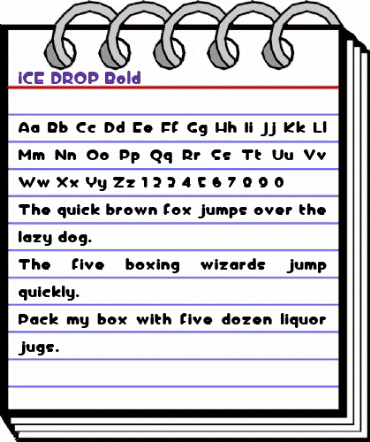 iCE DROP Bold animated font preview