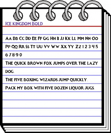 Ice kingdom Bold animated font preview