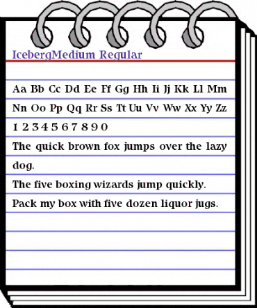 IcebergMedium Regular animated font preview IcebergMedium Regular animated font preview