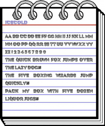 IceCold Regular animated font preview