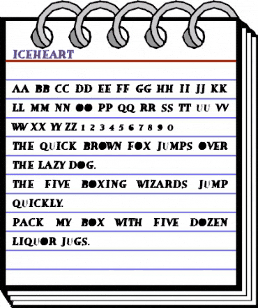 IceHeart Regular animated font preview IceHeart Regular animated font preview