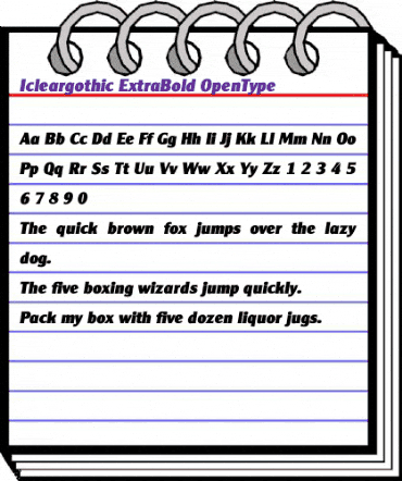 Icleargothic ExtraBold animated font preview Icleargothic ExtraBold animated font preview