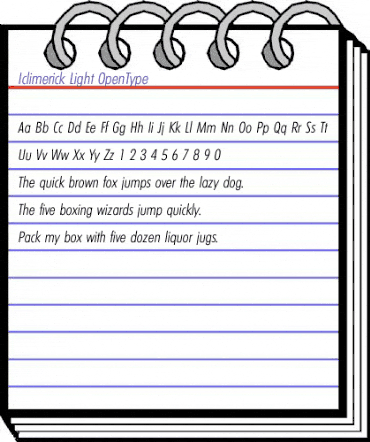 Iclimerick Light animated font preview Iclimerick Light animated font preview