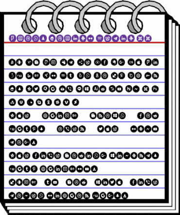 Icons Social Media 11 Regular animated font preview