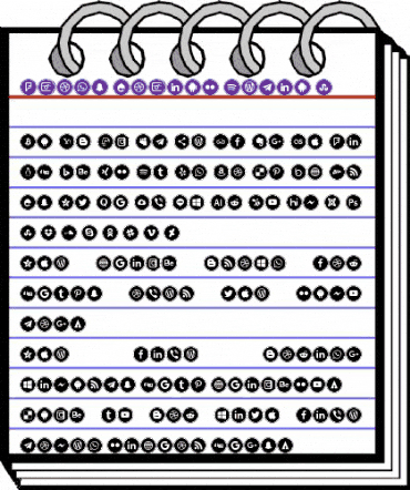 Icons Social Media 3 Regular animated font preview