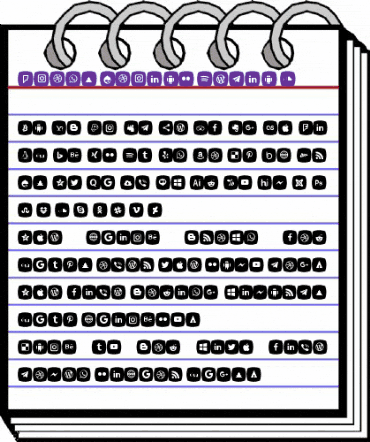 Icons Social Media 5 Regular animated font preview
