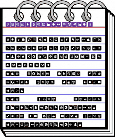 Icons Social Media 7 Regular animated font preview