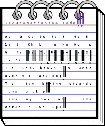 IDAutomation.com Code39 Regular animated font preview IDAutomation.com Code39 Regular animated font preview
