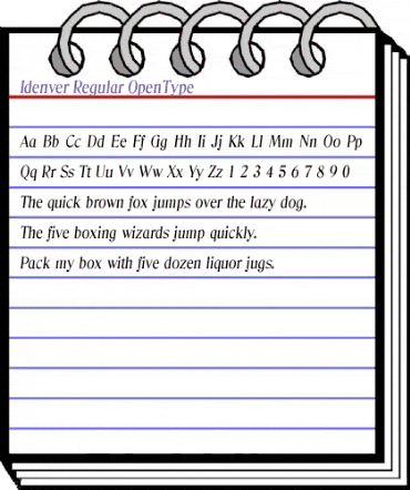 Idenver Regular animated font preview Idenver Regular animated font preview