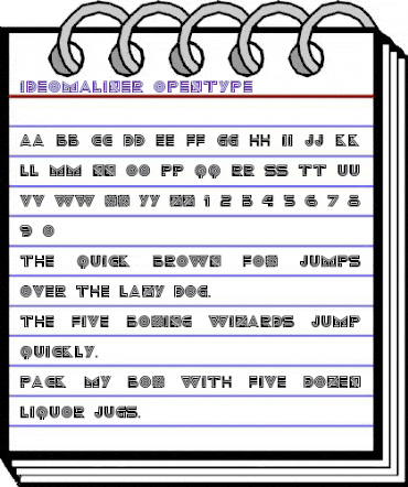 ideoma LINER Regular animated font preview ideoma LINER Regular animated font preview