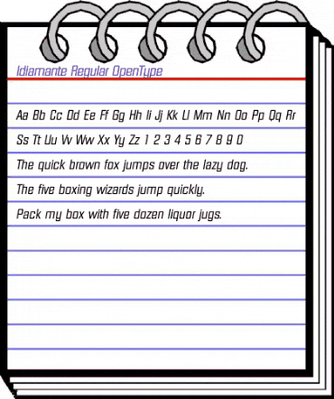 Idiamante Regular animated font preview Idiamante Regular animated font preview