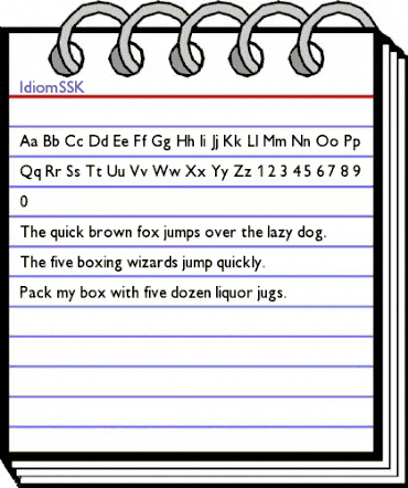 IdiomSSK Regular animated font preview