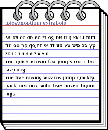 Idiosynoptium Regular animated font preview Idiosynoptium Regular animated font preview