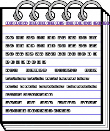 Idiot Capitals Filled Regular animated font preview