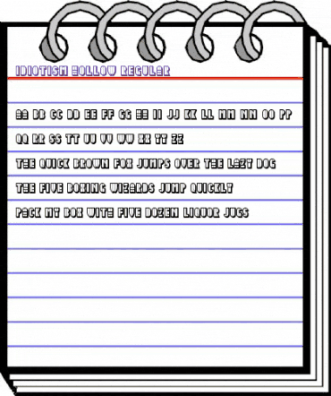 Idiotism Hollow Regular animated font preview Idiotism Hollow Regular animated font preview