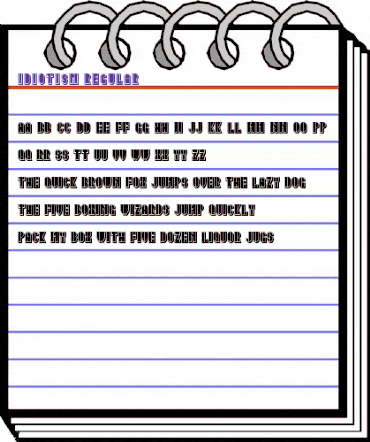 Idiotism Regular animated font preview Idiotism Regular animated font preview