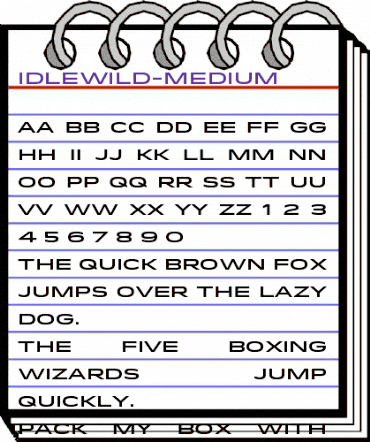 Idlewild Medium animated font preview