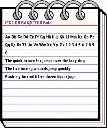 I.F.C. LOS BANDITOS Bold animated font preview I.F.C. LOS BANDITOS Bold animated font preview