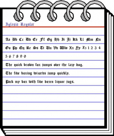 Iglesia Regular animated font preview Iglesia Regular animated font preview