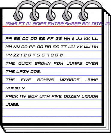 Ignis et Glacies Extra Sharp BoldItalic animated font preview Ignis et Glacies Extra Sharp BoldItalic animated font preview