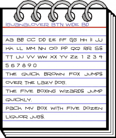 IguanaLover BTN Wide Bd Regular animated font preview IguanaLover BTN Wide Bd Regular animated font preview
