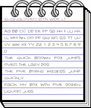 IguanaLover BTN Wide Lt Regular animated font preview IguanaLover BTN Wide Lt Regular animated font preview