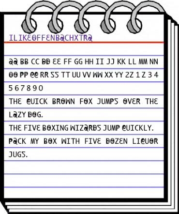 ILikeOffenbachXtra Regular animated font preview