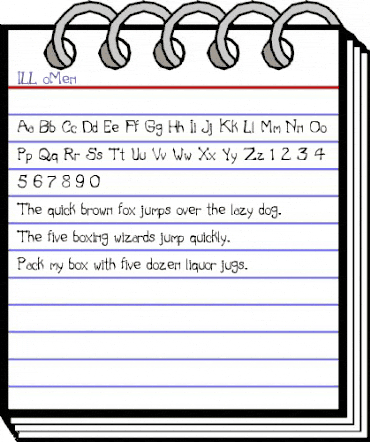 ILL oMen Normal animated font preview
