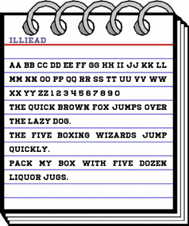 Illiead Regular animated font preview Illiead Regular animated font preview