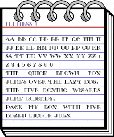 Illness 1 Regular animated font preview