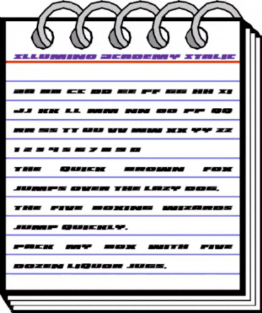 Illumino Academy Italic Italic animated font preview Illumino Academy Italic Italic animated font preview