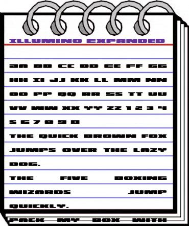 Illumino Expanded Expanded animated font preview Illumino Expanded Expanded animated font preview