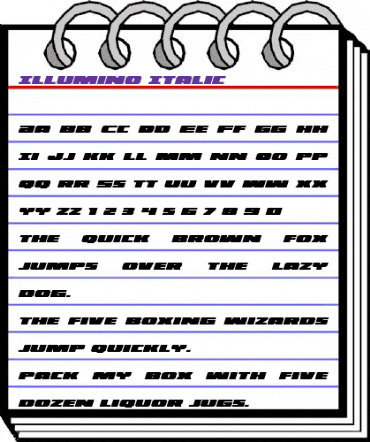Illumino Italic Italic animated font preview Illumino Italic Italic animated font preview