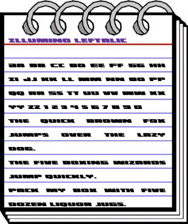 Illumino Leftalic Italic animated font preview Illumino Leftalic Italic animated font preview