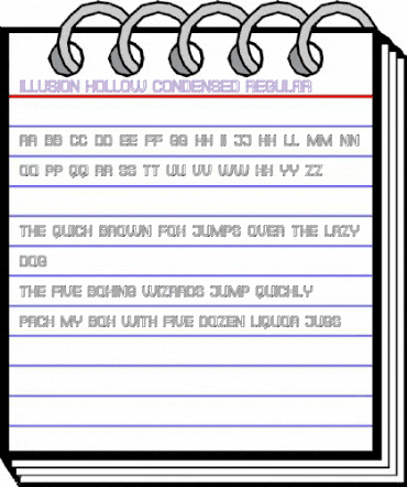 Illusion Hollow Condensed Regular animated font preview Illusion Hollow Condensed Regular animated font preview