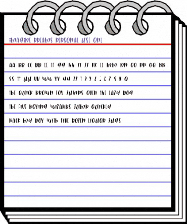 Imagine Dreams Personal Use Onl Regular animated font preview Imagine Dreams Personal Use Onl Regular animated font preview