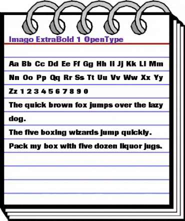 Berthold Imago Extra Bold animated font preview Berthold Imago Extra Bold animated font preview