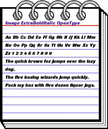 Berthold Imago Extra Bold Italic animated font preview Berthold Imago Extra Bold Italic animated font preview