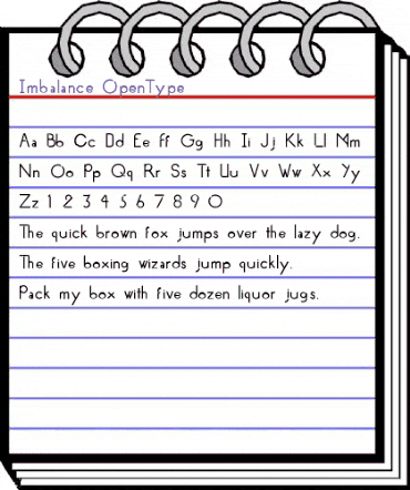 Imbalance Regular animated font preview