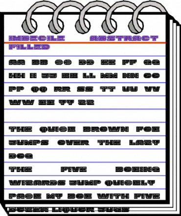 Imbecile Abstract Heavy Filled animated font preview