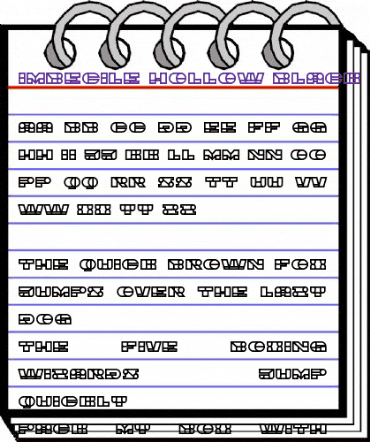 Imbecile Hollow Black animated font preview