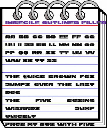 Imbecile Outlined Filled animated font preview Imbecile Outlined Filled animated font preview