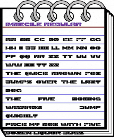 Imbecile Regular animated font preview