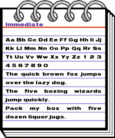 Immediate Regular animated font preview Immediate Regular animated font preview